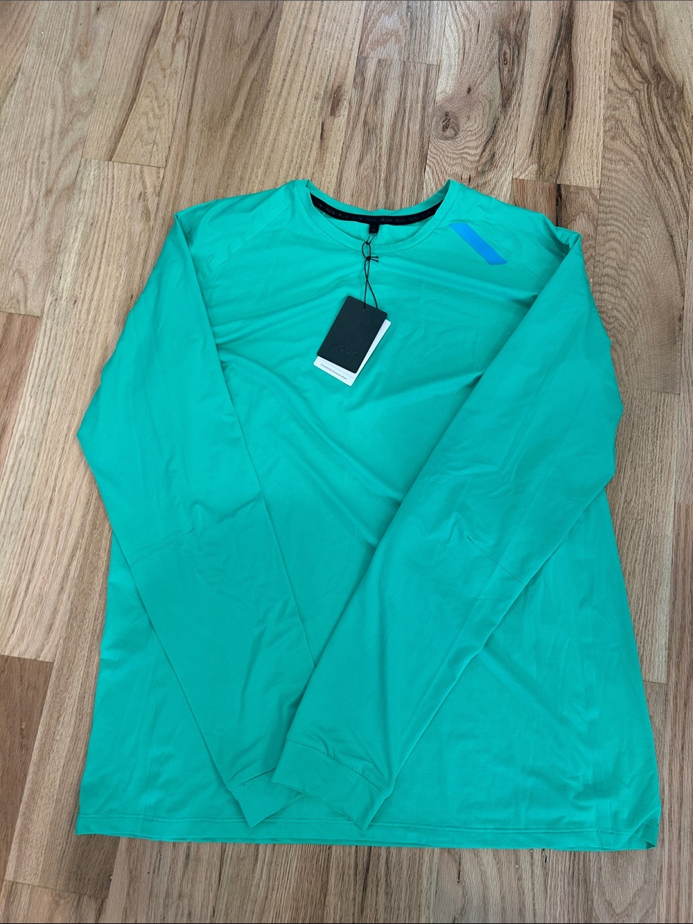 Men's Long-Sleeve Performance Tee - Bright Teal